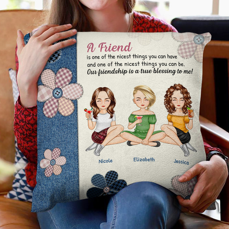 True Blessing To Me - Gift For Bestie - Personalized Pillow