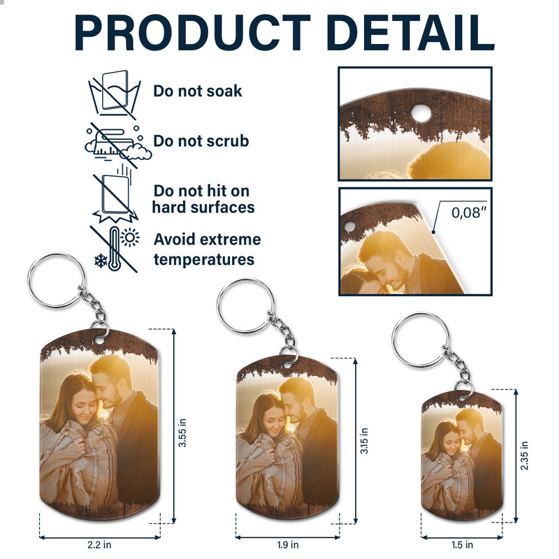 Custom Photo No One Else Will Tolerate Me - Gift For Couples - Personalized Aluminum Keychain