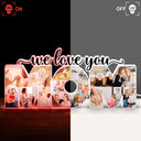 Photo personnalisée Maman, on t'aime - Cadeau pour maman - Boîte lumineuse photo personnalisée en forme personnalisée