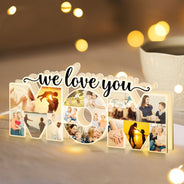 Custom Photo Mom We Love You - Gift For Mother - Personalized Custom Shaped Photo Light Box