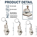 Porte-clés en bois découpé personnalisé avec photo pour maman enceinte