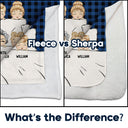 A Hug From Us To You - Gift For Grandparents - Personalized Fleece Blanket, Sherpa Blanket