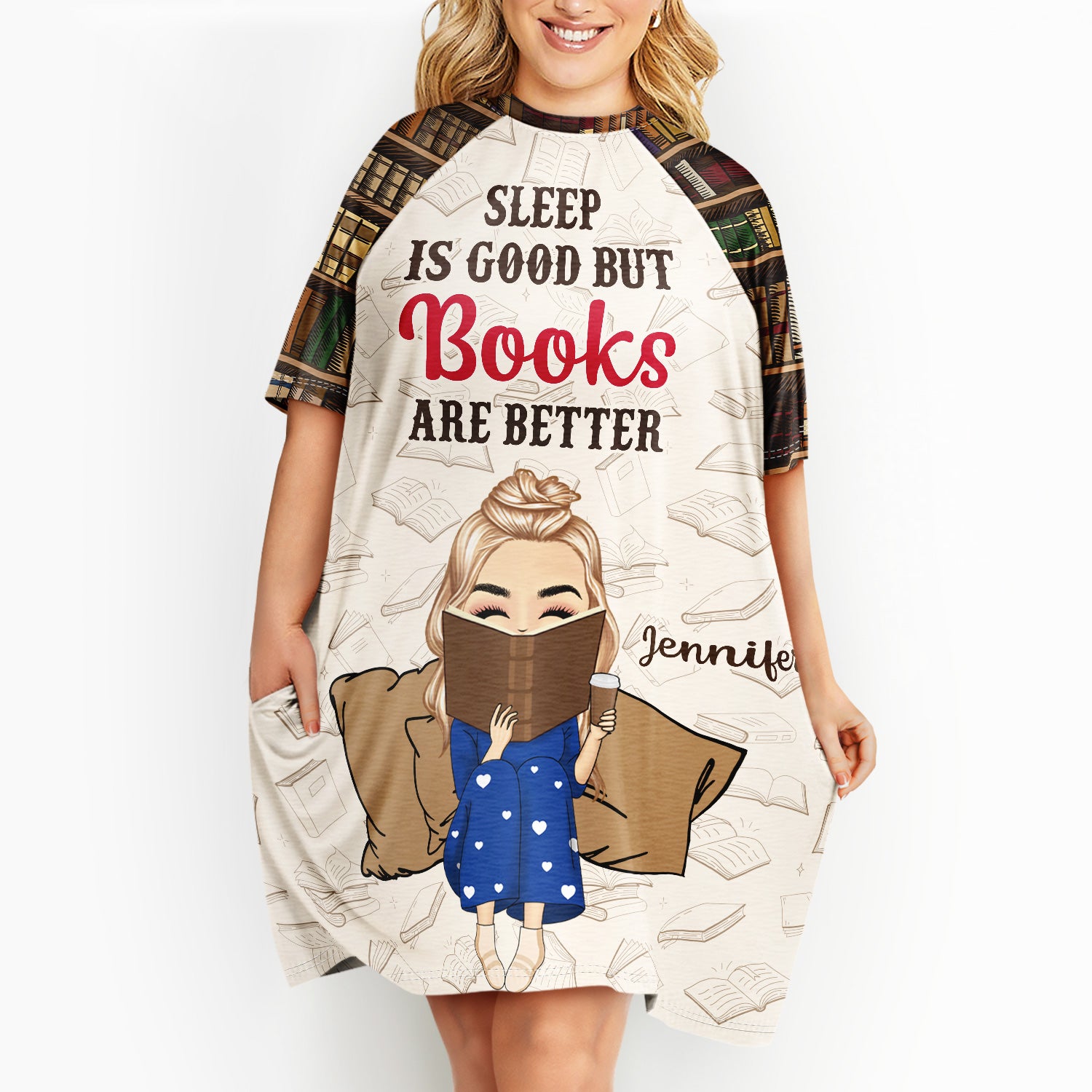 Reading Books Are Better - Gift For Book Lovers, Gift For Women - Personalized Women's Sleep Tee