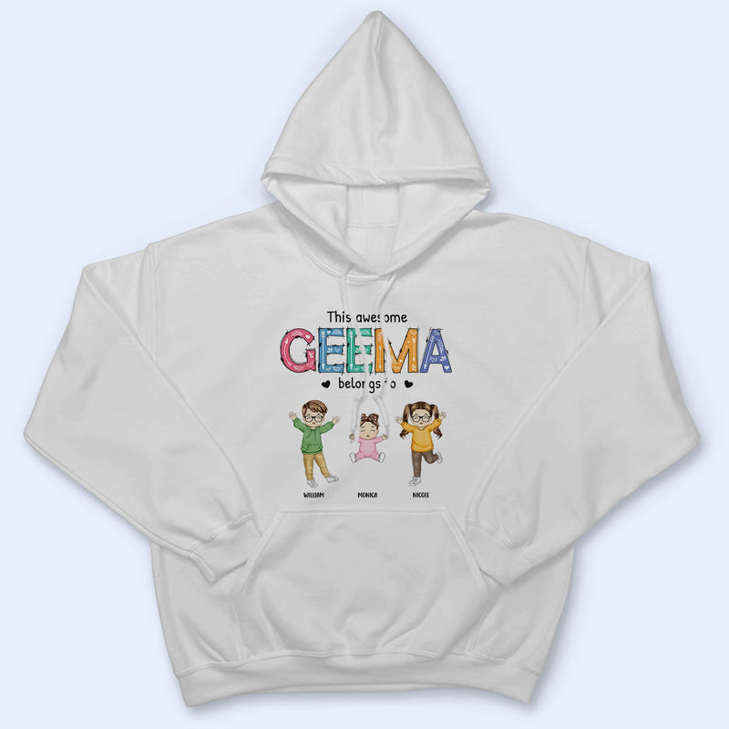 This Awesome Nana Belongs To - Gift For Mother, Grandma - Personalized T Shirt