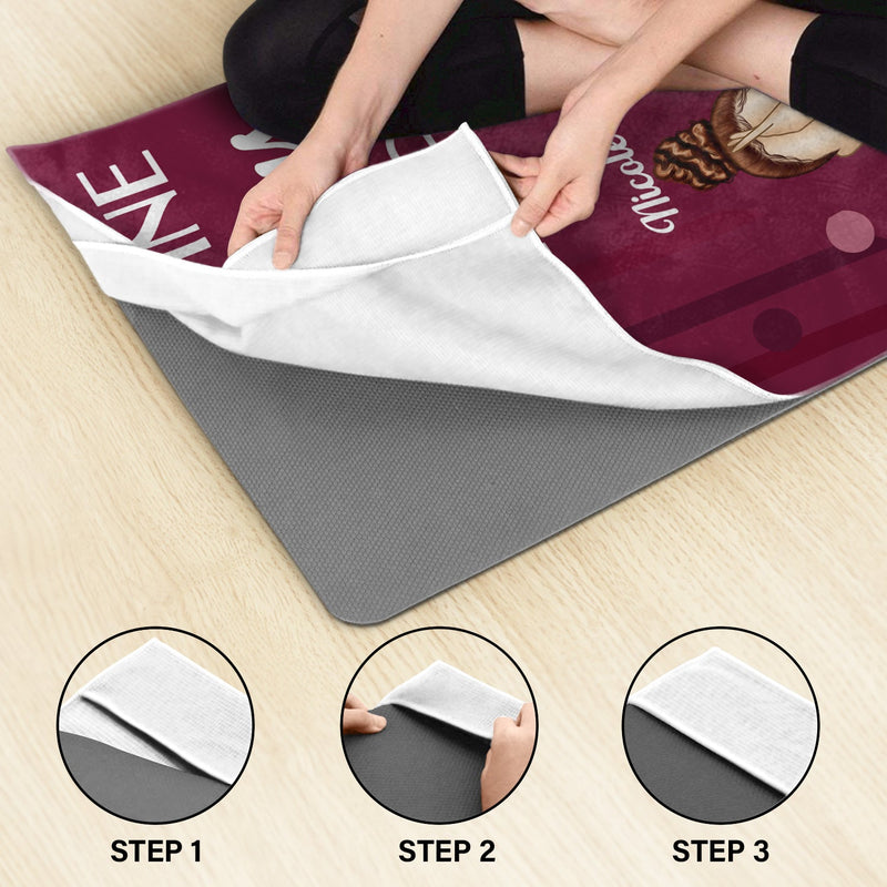 Yoga Drink Wine Pet Dogs - Gift For Dog Mom - Personalized Yoga Towel