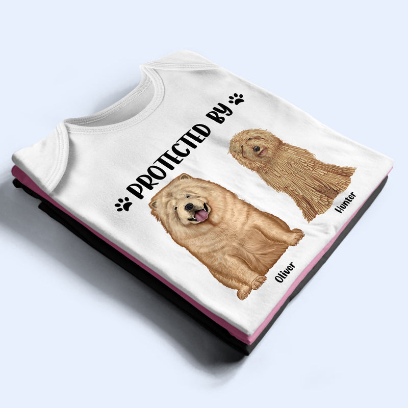 Amoureux des chiens protégés par - Cadeau pour bébé, baby shower, naissance - Body bébé personnalisé