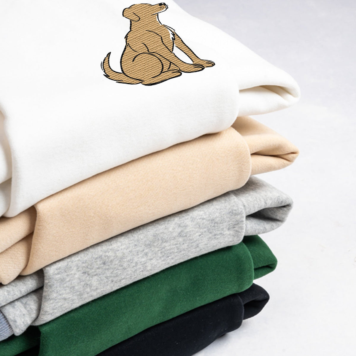 Portrait photo personnalisé sur une ligne - Cadeau pour vous-même, votre famille, vos couples, les amoureux des animaux - Sweat-shirt brodé personnalisé