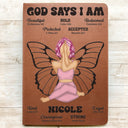 God Says I Am - Gift For Women, Gift For Yourself - Personalized Leather Journal