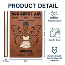 God Says I Am - Gift For Women, Gift For Yourself - Personalized Leather Journal