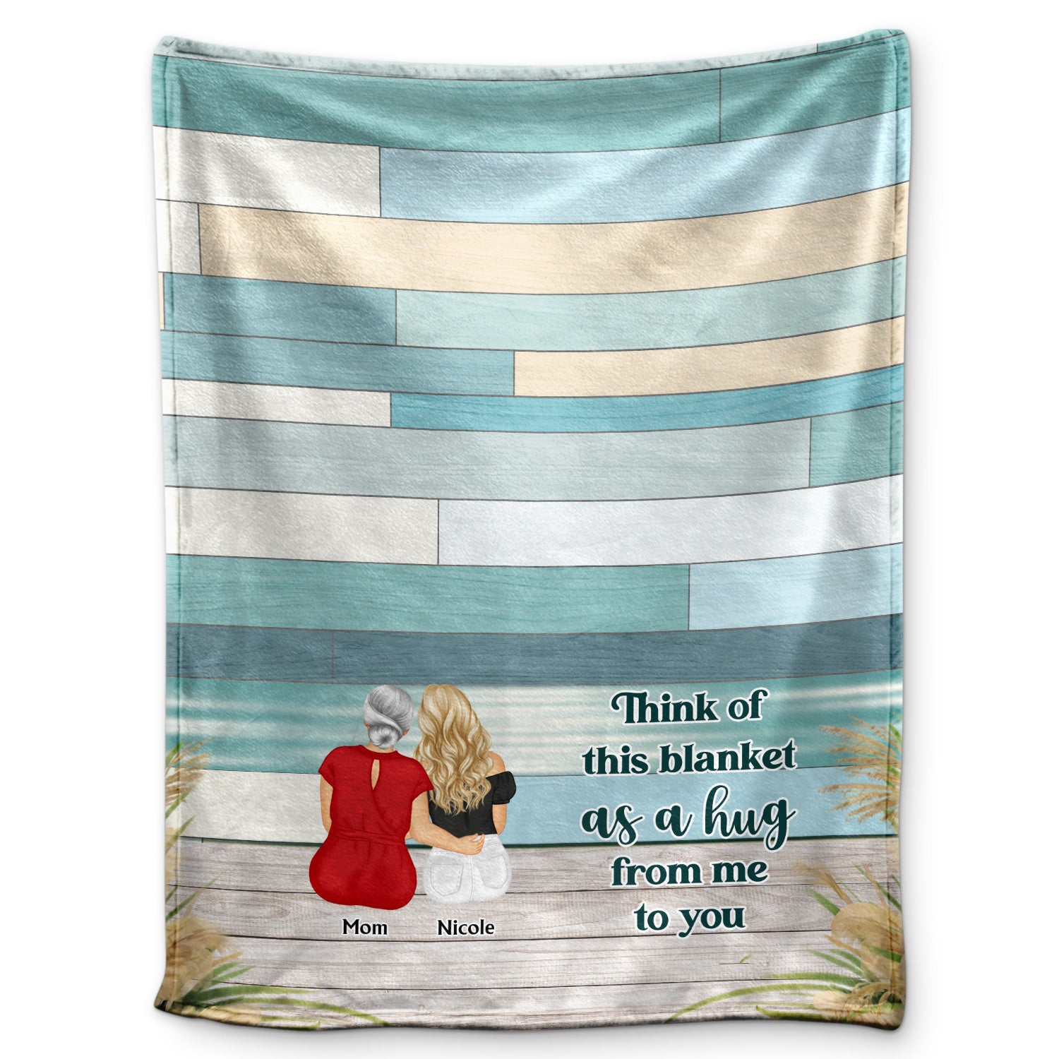 Mother & Daughter Think Of This Blanket - Gift For Mother - Personalized Fleece Blanket, Sherpa Blanket