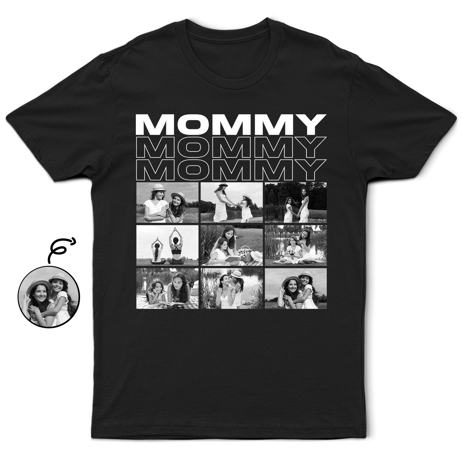 Custom Photo Mommy Nana - Gift For Mother - Personalized T Shirt