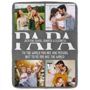 Custom Photo To Us You Are The World - Gift For Father - Personalized Fleece Blanket, Sherpa Blanket