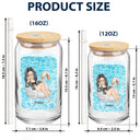 Bestie Beaches Booze & Besties - Gift For Besties - Personalized Clear Glass Can