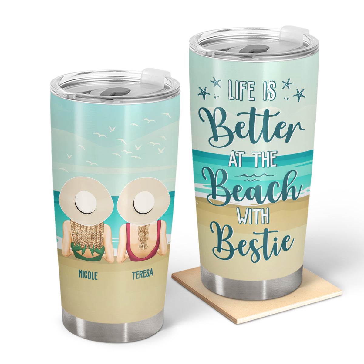 Life Is Better - Gift For Bestie - Personalized Tumbler - Wander Prints™