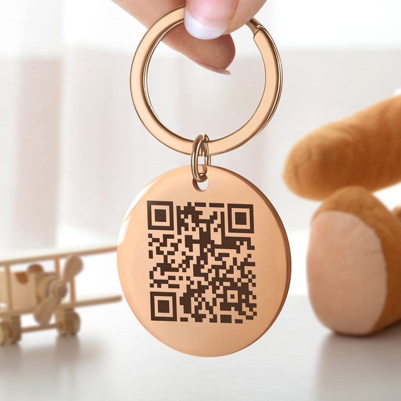 QR Code Your Favorite Song - Gift For Yourself, Gift For Family - Personalized Keyring