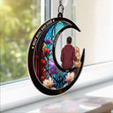 I Love You To The Moon And Back - Personalized Window Hanging Suncatcher Ornament