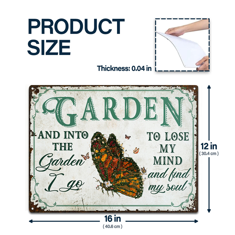 Impressions de promenade, cadeau pour les amateurs de jardinage – Panneaux métalliques rustiques papillon – Décoration de jardin, anniversaire, pendaison de crémaillère AZCS