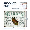 Impressions de promenade, cadeau pour les amateurs de jardinage – Panneaux métalliques rustiques papillon – Décoration de jardin, anniversaire, pendaison de crémaillère AZCS