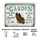 Impressions de promenade, cadeau pour les amateurs de jardinage – Panneaux métalliques rustiques papillon – Décoration de jardin, anniversaire, pendaison de crémaillère AZCS