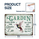 Wander Prints Gift For Gardening Lovers - Hummingbird Rustic Metal Signs - Yard Decor, Birthday, Housewarming Gift AZCS