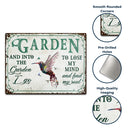 Wander Prints Gift For Gardening Lovers - Hummingbird Rustic Metal Signs - Yard Decor, Birthday, Housewarming Gift AZCS