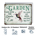 Wander Prints Gift For Gardening Lovers - Hummingbird Rustic Metal Signs - Yard Decor, Birthday, Housewarming Gift AZCS