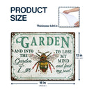 Wander Prints Gift For Gardening Lovers - Bee Rustic Metal Signs - Yard Decor, Birthday, Housewarming Gift AZCS