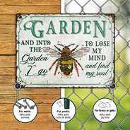 Wander Prints Gift For Gardening Lovers - Bee Rustic Metal Signs - Yard Decor, Birthday, Housewarming Gift AZCS
