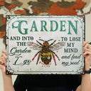 Wander Prints Gift For Gardening Lovers - Bee Rustic Metal Signs - Yard Decor, Birthday, Housewarming Gift AZCS