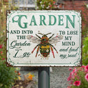 Wander Prints Gift For Gardening Lovers - Bee Rustic Metal Signs - Yard Decor, Birthday, Housewarming Gift AZCS