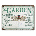 Wander Prints Gift For Gardening Lovers - Dragonfly Rustic Metal Signs - Yard Decor, Birthday, Housewarming Gift AZCS