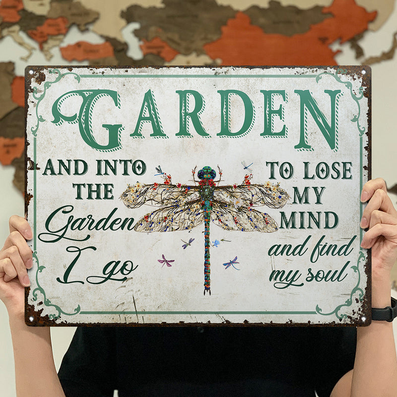 Wander Prints Gift For Gardening Lovers - Dragonfly Rustic Metal Signs - Yard Decor, Birthday, Housewarming Gift AZCS