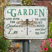 Wander Prints Gift For Gardening Lovers - Dragonfly Rustic Metal Signs - Yard Decor, Birthday, Housewarming Gift AZCS