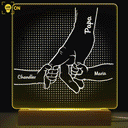 Hand In Hand, I Will Always Protect You - Birthday, Loving Gift For Mom, Dad, Papa, Nana, Grandma, Grandpa - Personalized Custom 3D Led Light Wooden Base