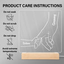 Hand In Hand, I Will Always Protect You - Birthday, Loving Gift For Mom, Dad, Papa, Nana, Grandma, Grandpa - Personalized Custom 3D Led Light Wooden Base