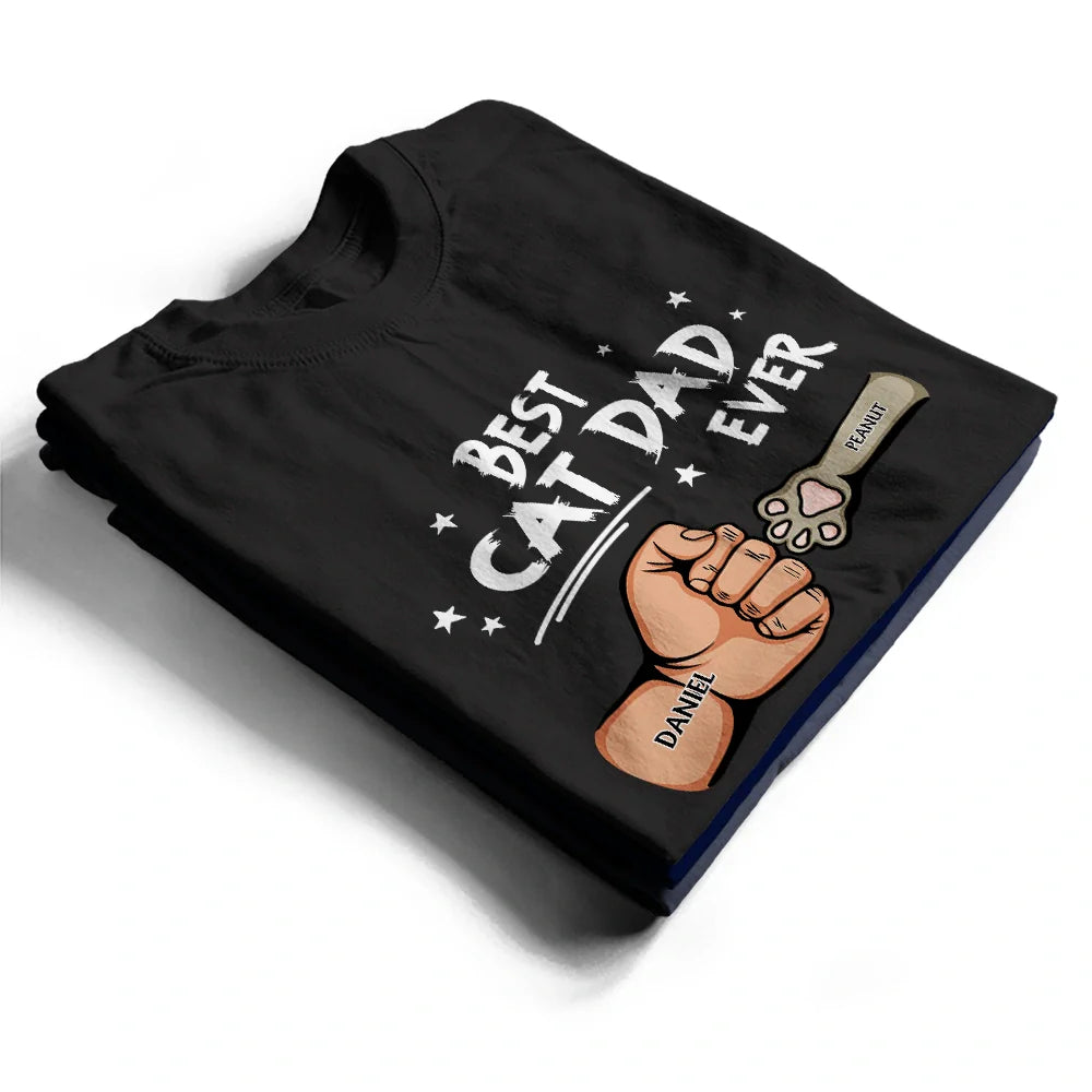 Meilleur papa chien de tous les temps : un coup de poing coloré ! T-shirt personnalisé