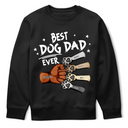 Meilleur papa chien de tous les temps : un coup de poing coloré ! T-shirt personnalisé