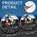 Gift For Bestie,Christmas,Continue Shopping,Love - Our Friendship Knows No Distance Cartoon Bestie - Personalized Circle Glass Ornament