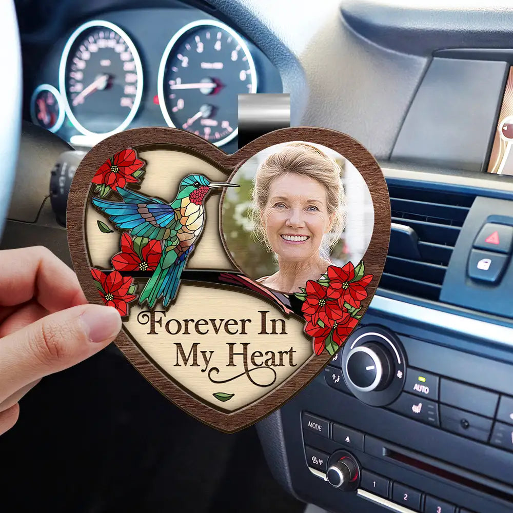 Sad,Family,Parents,Gift For Grandparents,Gift For Sibling - Custom Photo Memorial I'm Always With You - Personalized Custom Shaped Car Visor Clip