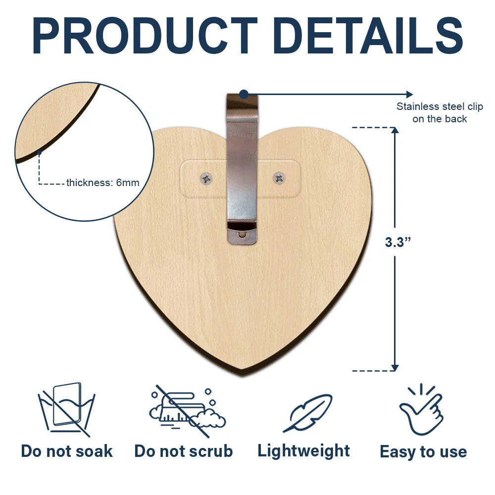 Custom Photo Memorial I'm Always With You - Personalized Custom Shaped Car Visor Clip