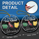 Family, Gift For Sibling, Parents, Gift For Grandparents, Gift For Sisters, Gift For Brothers, Gift For Bestie - Long Distance The Miles Don't Matter Christmas Pattern - Personalized Circle Glass Ornament
