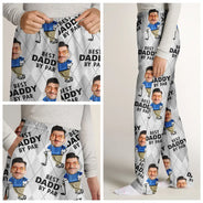 Golf, Sport Dad, Funny, Gift For Father, Gift For Grandpa, Gift For Yourself, Gift For Men - Custom Photo Best Daddy By Par Funny Face Golf Lover - Personalized Pajama Pants
