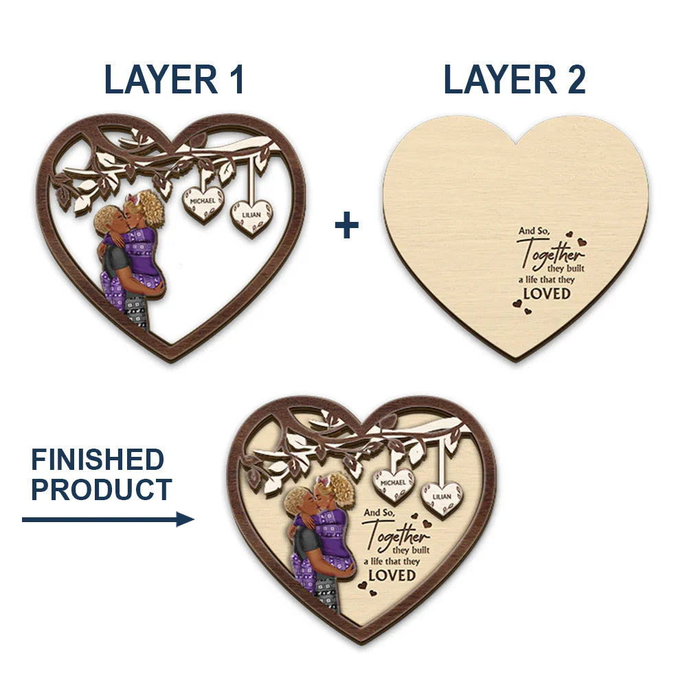 Love,Gift For Couples,Gift For Husband,Gift For Wife,Gift For Boyfriend,Gift For Girlfriend,Anniversary - And So Together They Built A Life They Loved Couples - Personalized Custom Shaped Car Visor Clip