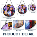 Gift For Mother, Family, Gift For Grandma, Gift For Husband, Gift For Couples, Gift For Yourself, Gift For Wife - Custom Photo Portrait Mom Grandma Parents Family - Personalized Stained Glass Window Hanging Suncatcher