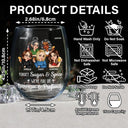 Funny,Gift For Bestie,Gift For Sisters,Gifts For Colleagues - Forget Sugar And Spice Besties Sisters - Personalized Stemless Wine Glass