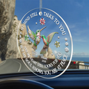 Memorial,Sad - Memorial My Soul Knows You Are At Peace Printed Gemstone Art - Personalized Acrylic Car Hanger