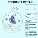 Memorial,Sad - Memorial My Soul Knows You Are At Peace Printed Gemstone Art - Personalized Acrylic Car Hanger