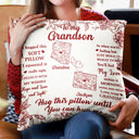 Long Distance,Gift For Mother,Gift For Daughter,Love,Mom - Daughters (Adult),Gift For Grandma,Grandma - Grandkids,Gift For Grandkids - I Hug This Soft Pillow Toile Pattern - Personalized Pillow