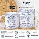 Long Distance,Gift For Mother,Gift For Daughter,Love,Mom - Daughters (Adult) - The Love Between Mother & Daughter Knows No Distance Toile - Personalized White Edge-to-Edge Mug