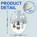 Sad, Memorial, Christmas, Dog Lovers, Pet Lovers, Cat Lovers, Dog Mom - I Miss You Memorial Dog Cat - Personalized Oval Glass Ornament